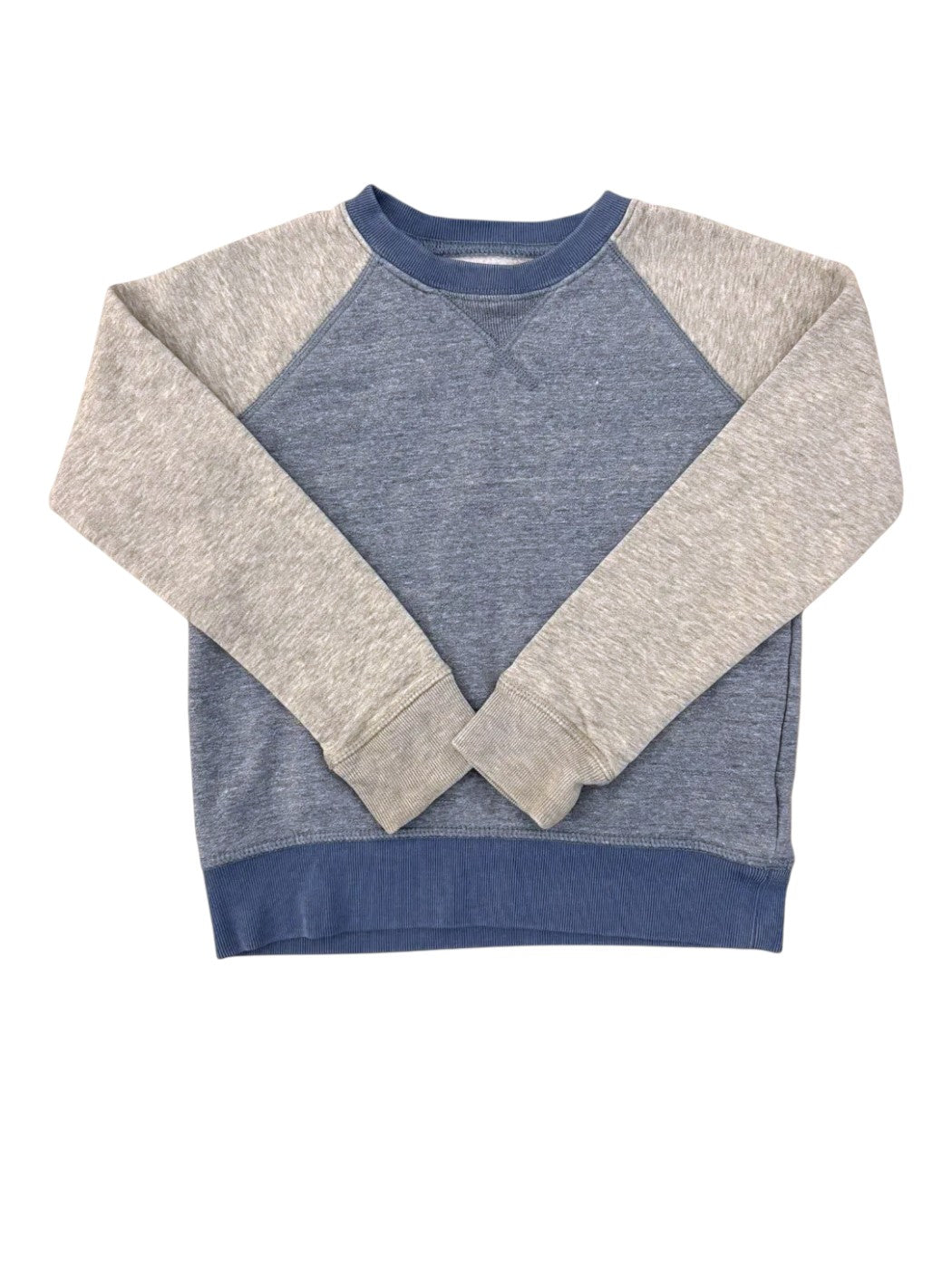 Crewcuts Grey Blue Colorblock Sweatshirt size 6-7Y - second hand baby clothing