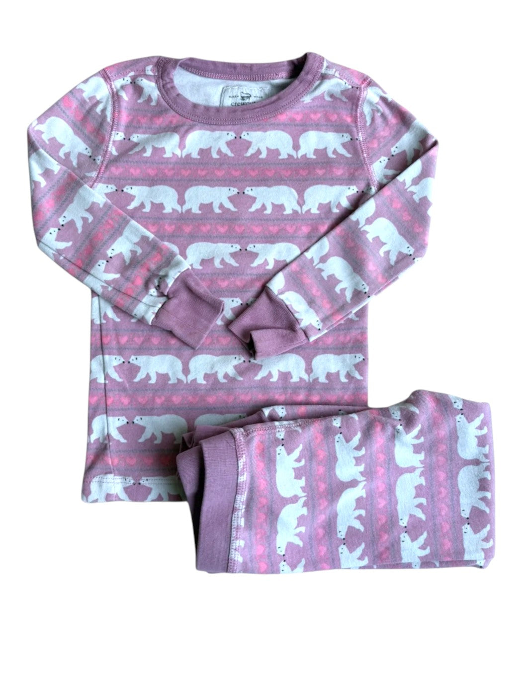 Crewcuts Pink Polar Bears Pajamas (3Y) - second hand baby clothing