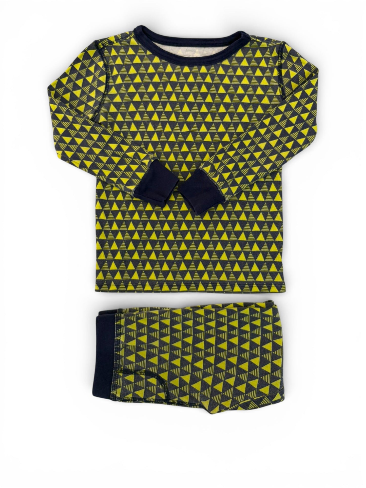 Crewcuts Yellow Triangle Print Pajamas (3Y)