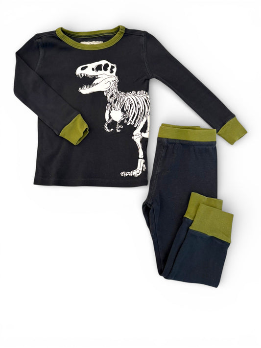Crewcuts Black Dinosaur Print Pajamas (3Y)