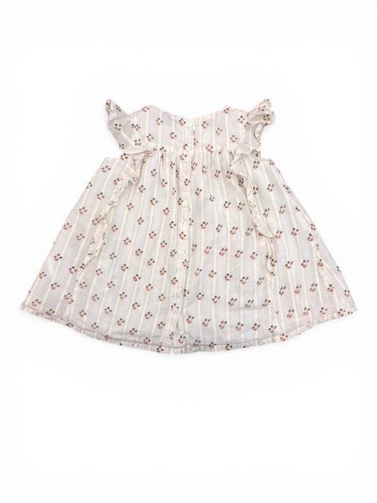 Cyrillus Ärmelloses Kleid Weiße Rosen (9M)