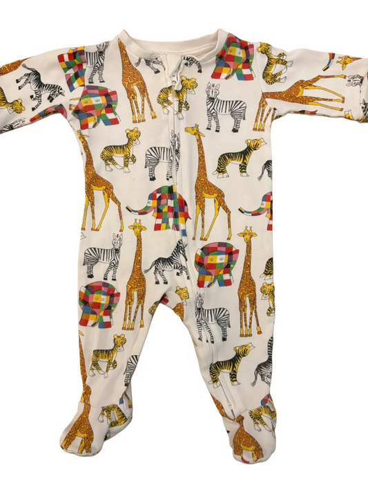 Elmer the Elephant Sleepsuit (0-3M)