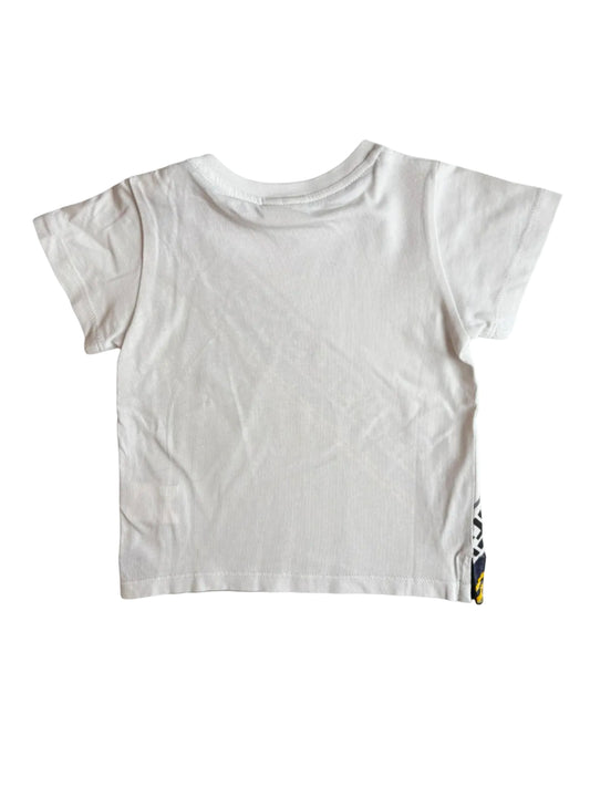 Fendi White Olive Diagonal Logo T-Shirt (18M)