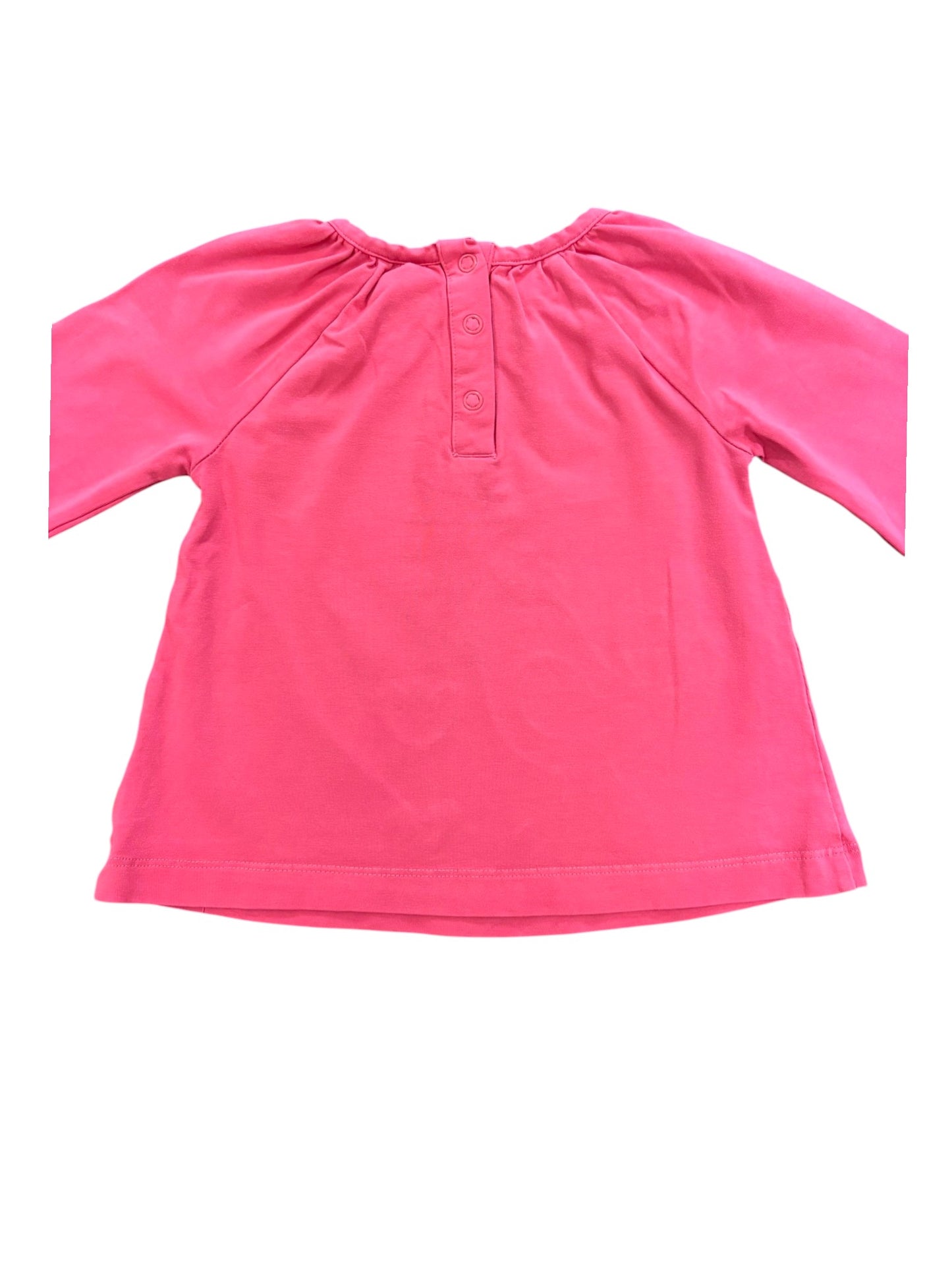 Frugi Pink Bird Long Sleeve Top (12-18M)