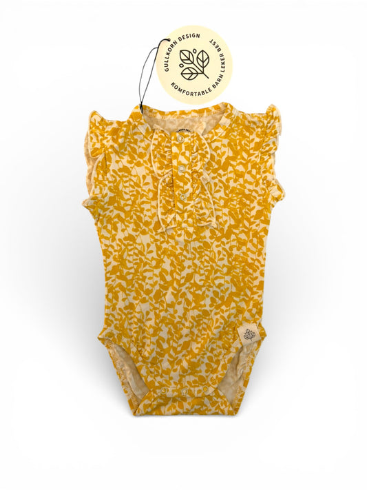 Gullkorn Design Yellow Leaf Bodysuit (0-2M / 56)