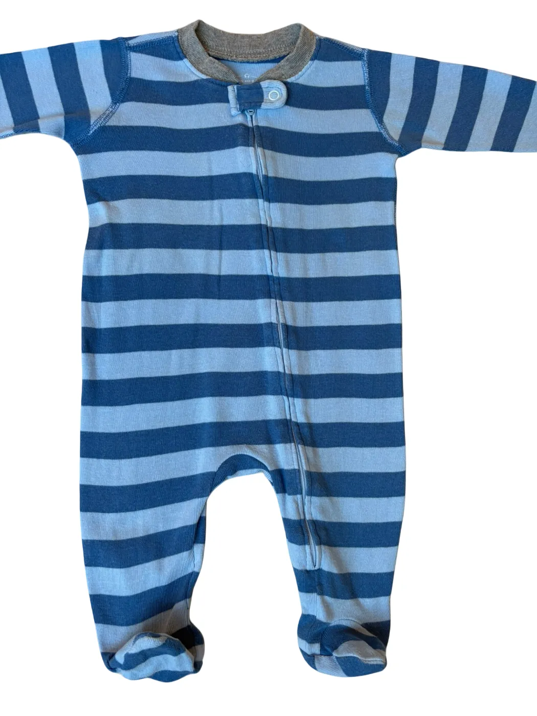Hanna Andersson Blue Striped Pajamas (3-6M)