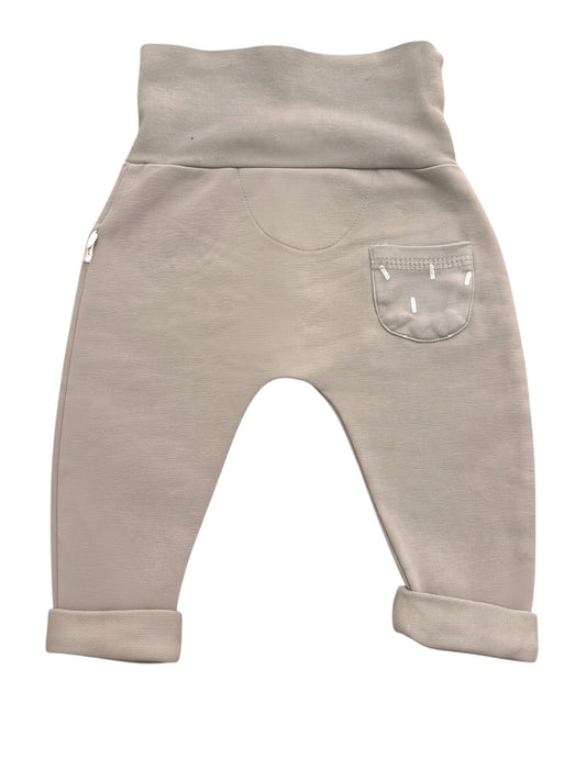 Lässig Baby Sage Grey Organic Cotton Pull-On Trousers, 3-6M / 62-68 - second hand baby clothing