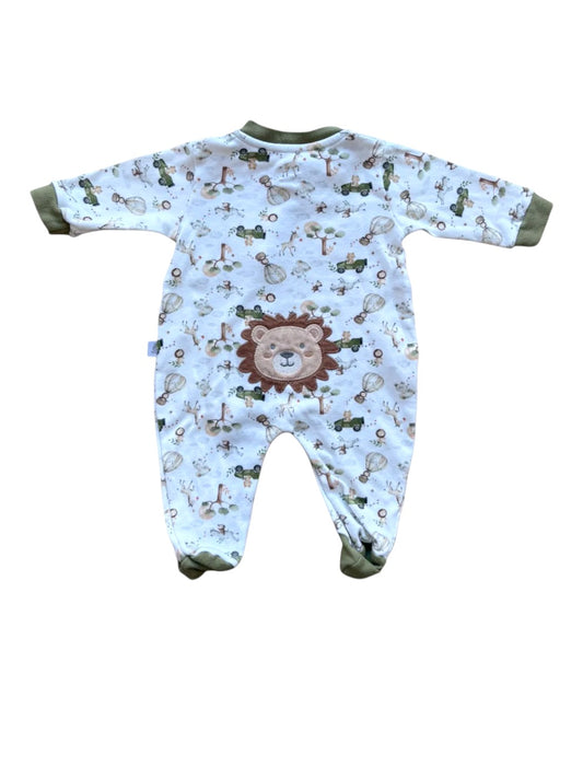 Hug White Woodland Romper size 0-3M - second hand baby clothing