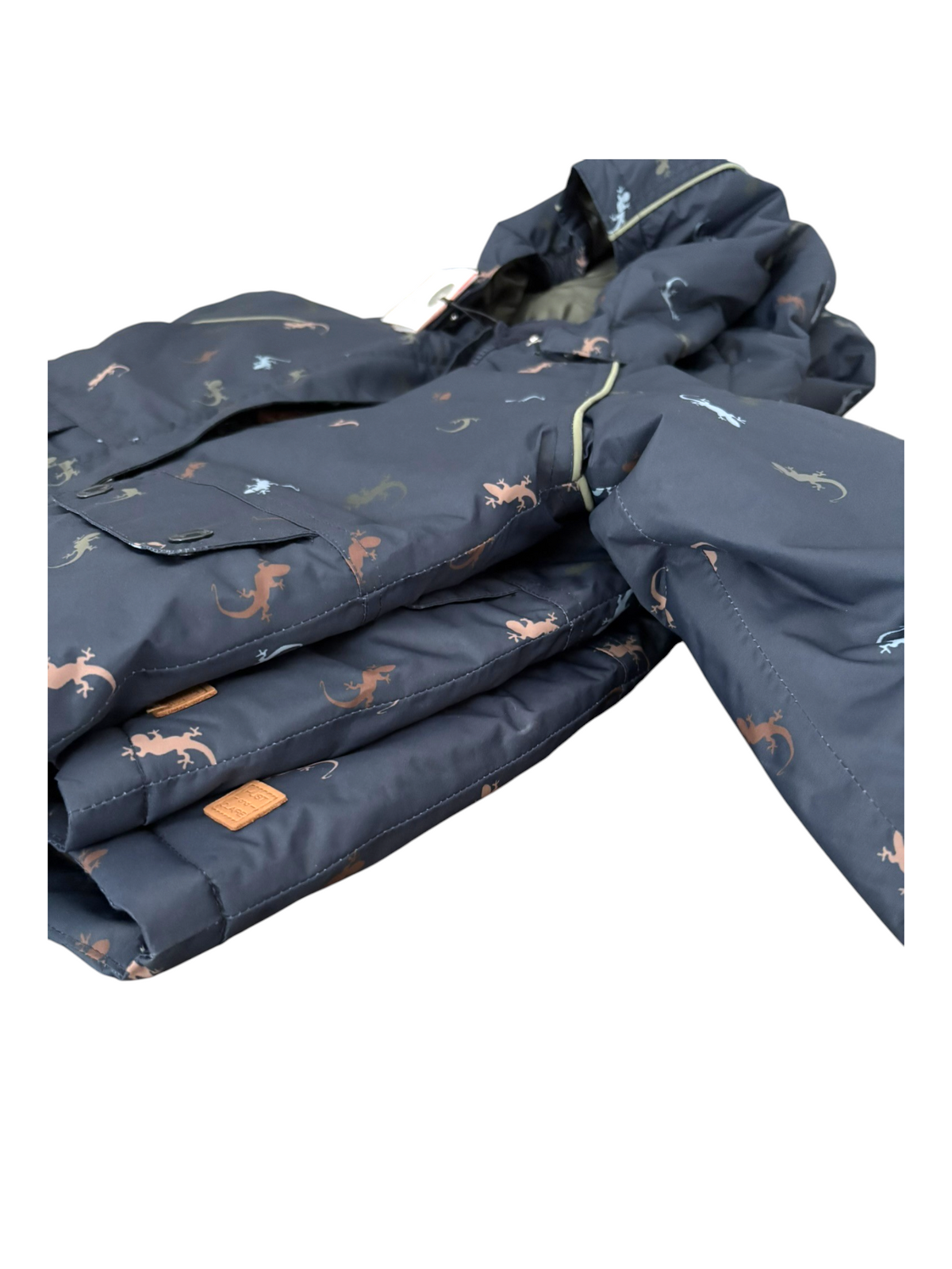 Hust and Claire Boy Navy Lizard Print Padded Jacket, 3–4Y, 6Y