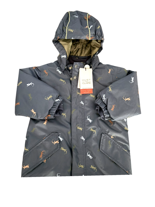 Hust and Claire Boy Navy Lizard Print Snowsuit, 2Y