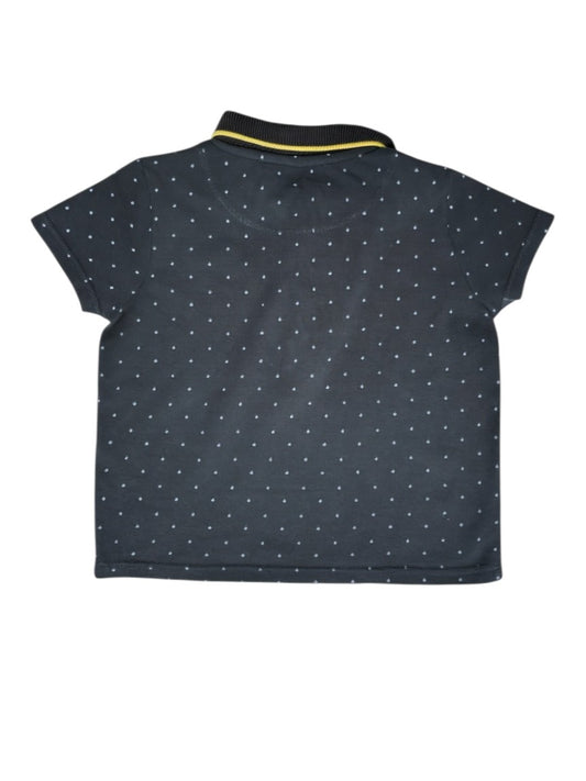 IKKS Grey Polka Dot Polo size 18M - second hand baby clothing