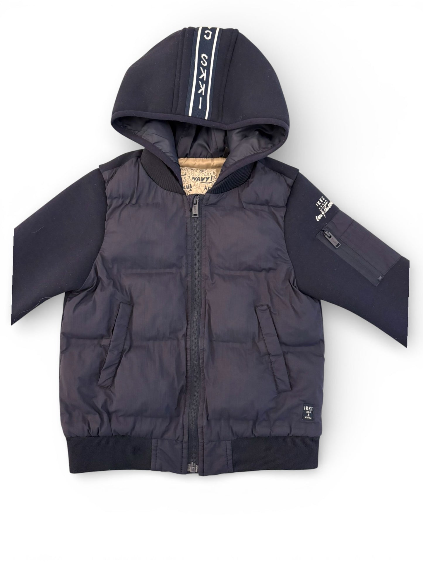IKKS Navy Padded Jacket size 4Y - second hand baby clothing