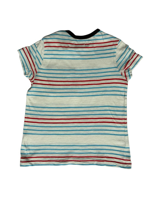 IKKS Blue & Red Striped T-Shirt (2Y)