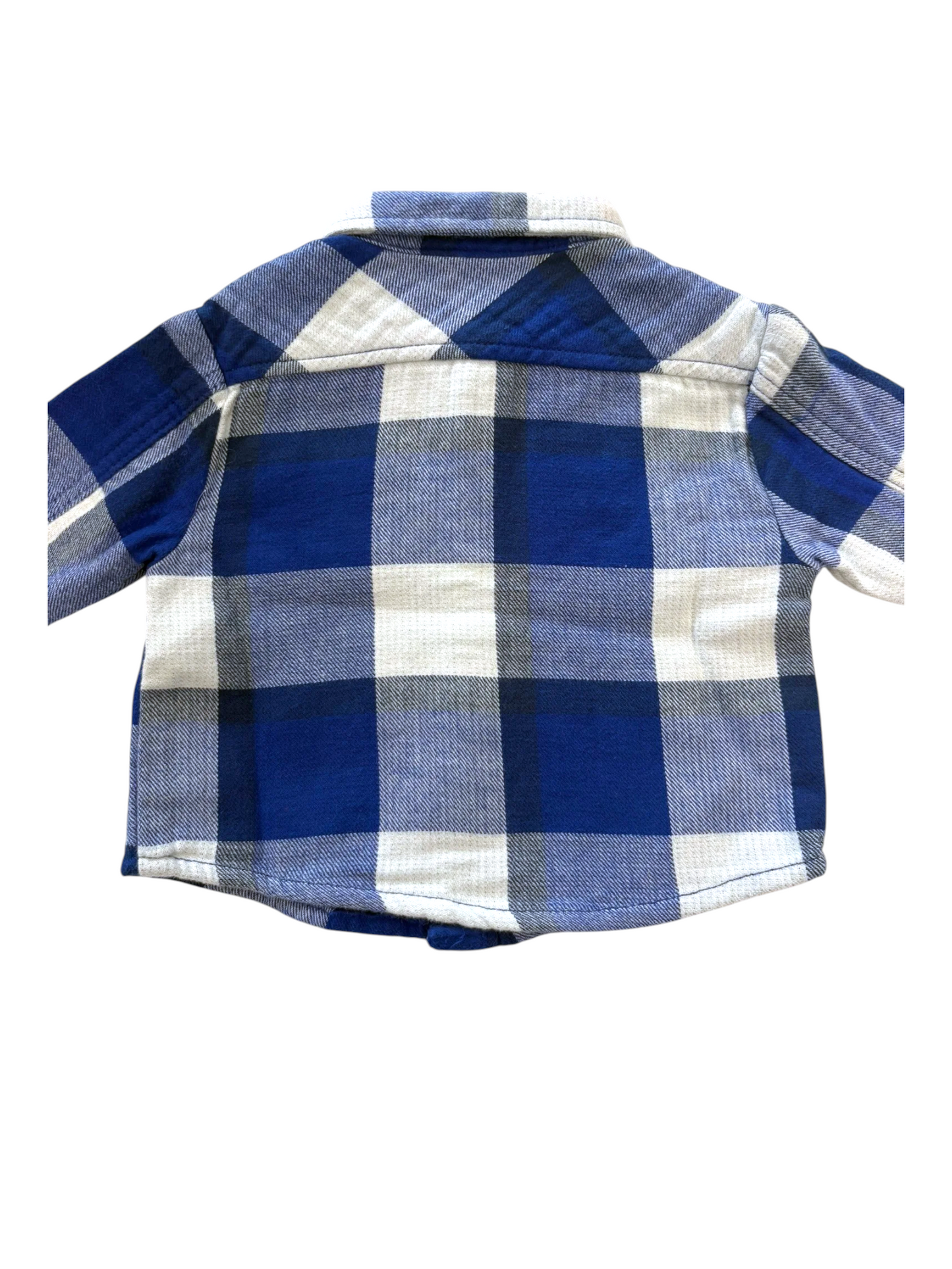 Catimini Boy Blue Check Flannel Shirt, 6M / 68