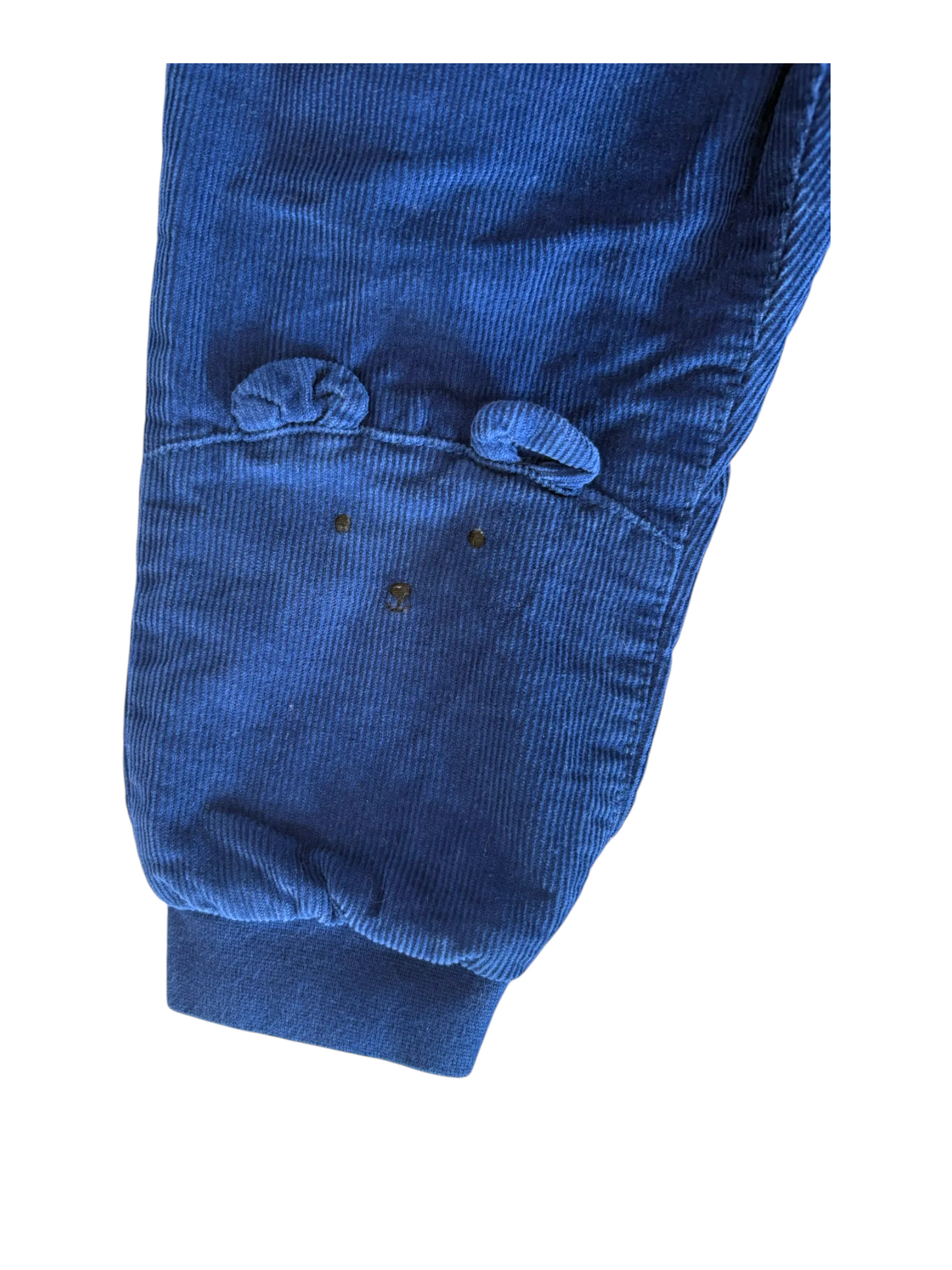 Sergent Major Navy Corduroy Embroidered Pants (18M / 80) - second hand baby clothes