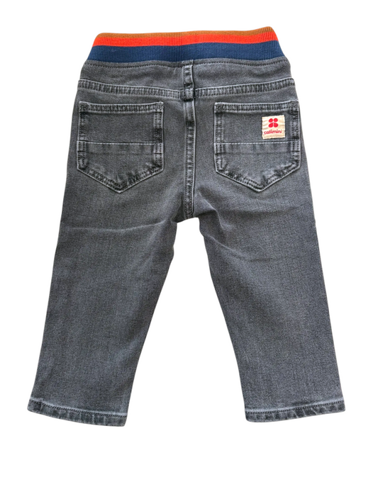 Catimini Boy Grey Drawstring Jeans, 6M / 68
