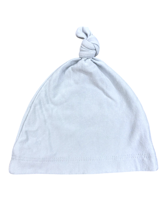Bamboom Unisex Light Blue Knotted Cap & Booties Set, Newborn - second hand baby clothing