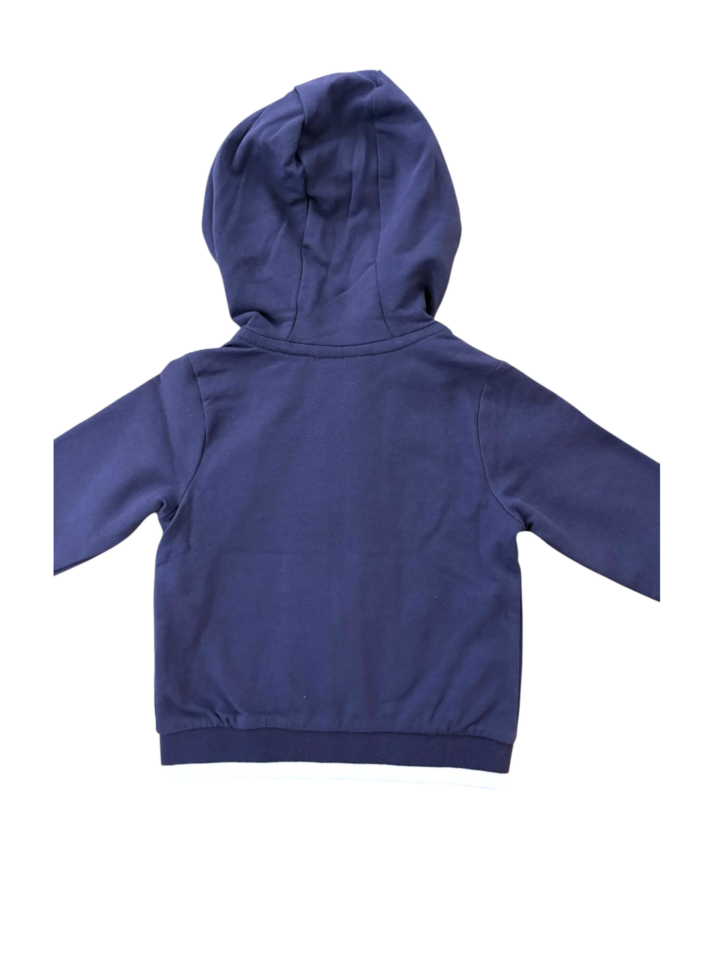 Babyface Boy Indigo Cotton Zip-Up Hooded Jacket, 3–6M