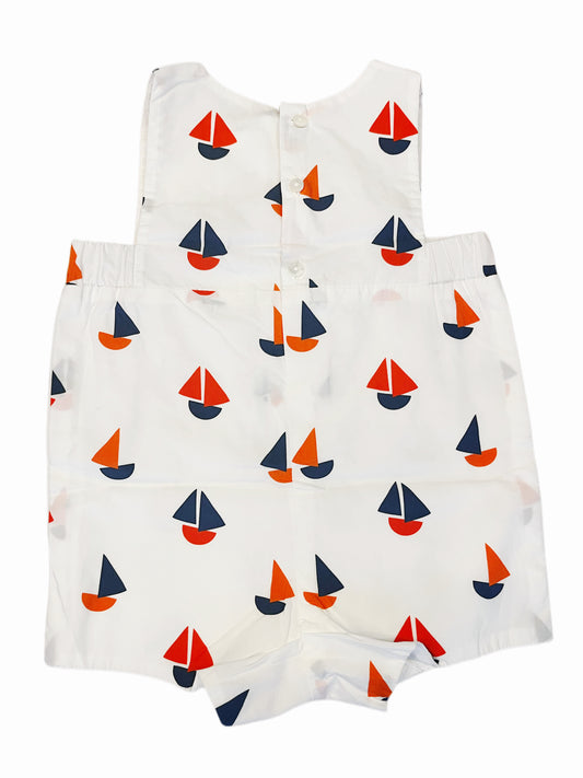 Jacadi Bloomers with Multi-Colored Sailboats (6M)