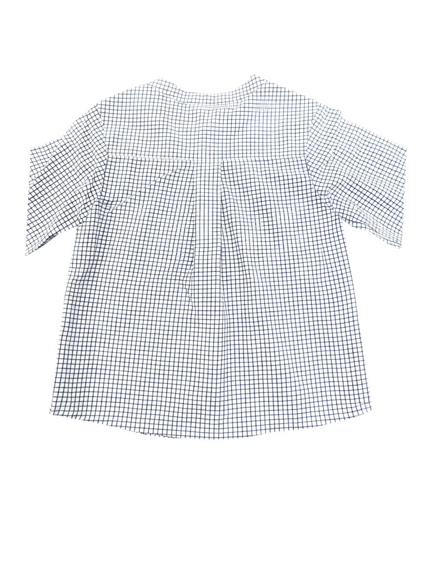 Jacadi Blue & White Grid Check Shirt (18M)
