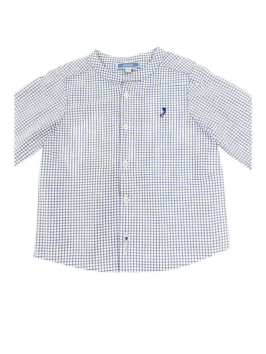 Jacadi Blue & White Grid Check Shirt (18M)