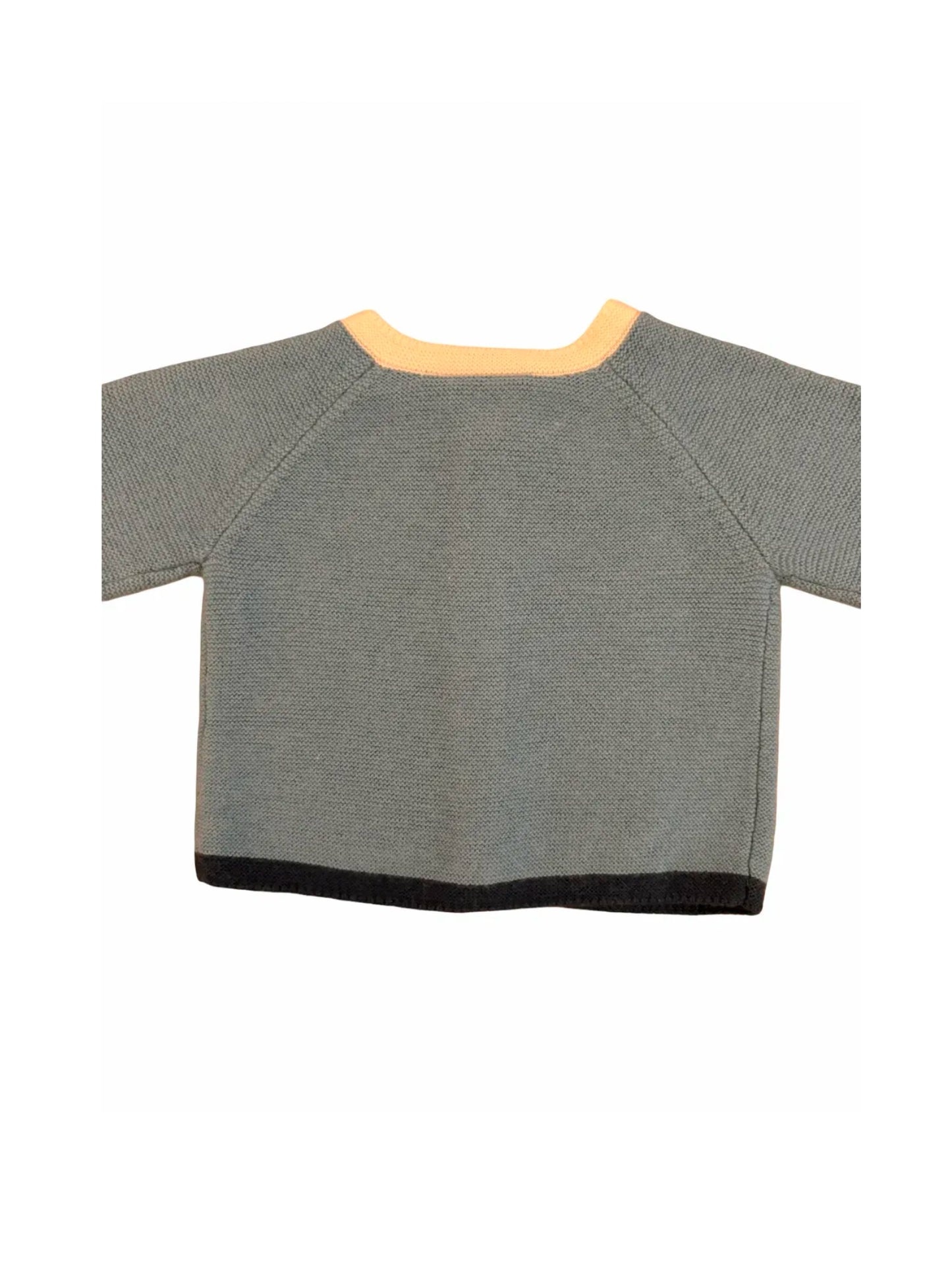 Jacadi Blue Wool Cashmere Cardigan size 6M / 67 - second hand baby clothing