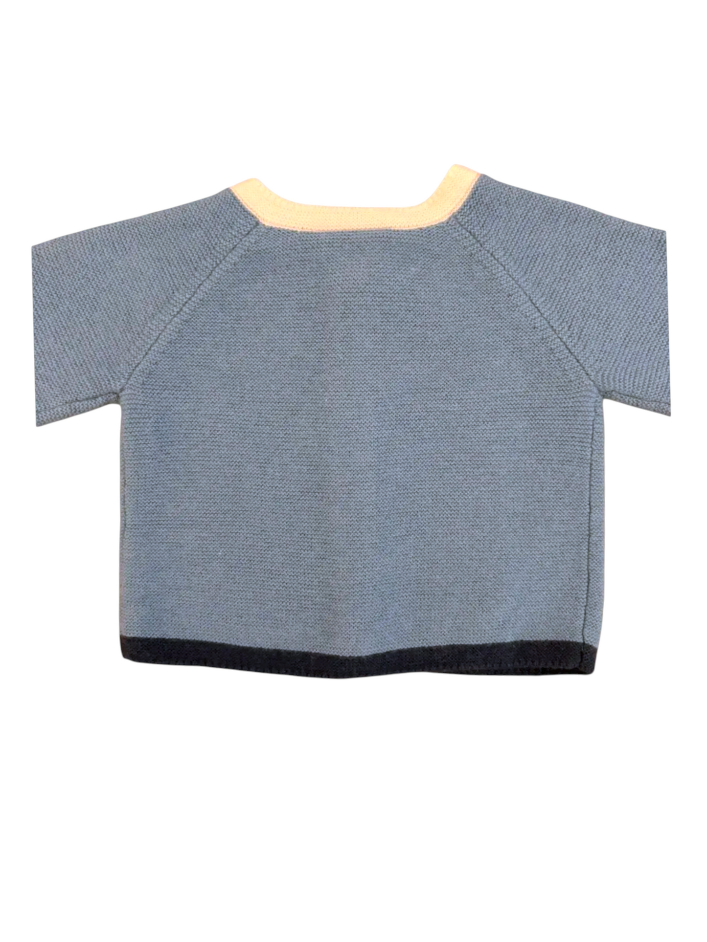 Jacadi Blue Wool Cashmere Cardigan size 6M / 67 - second hand baby clothing