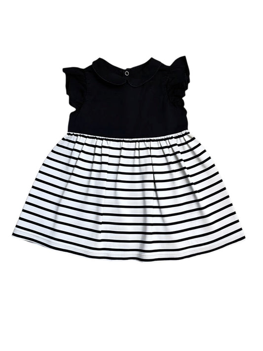 Jacadi Navy Stripes Short Sleeved Dress size 18M - second hand baby clothing