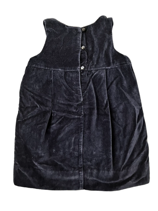 Jacadi Navy Velour Dress (18M)