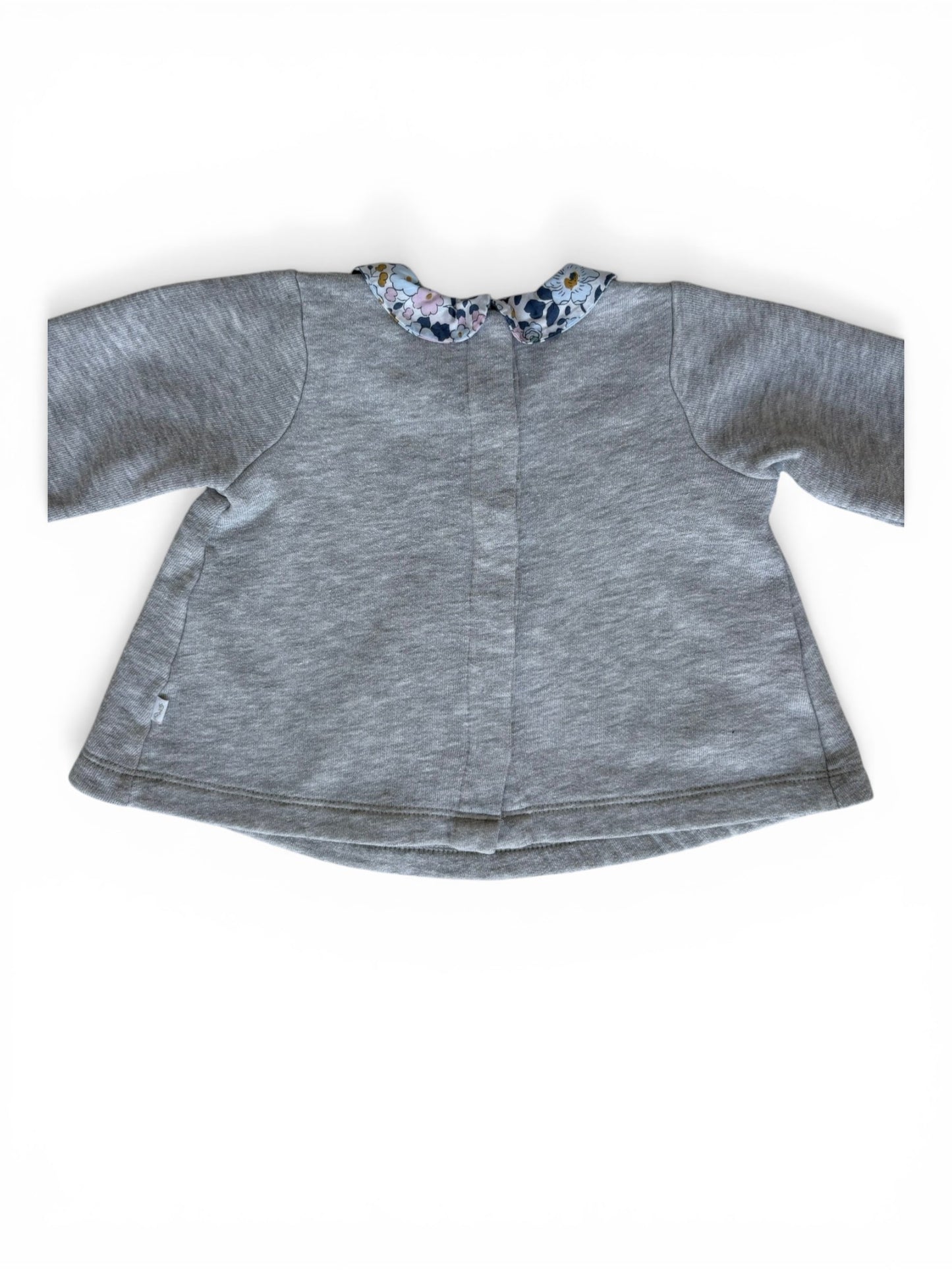 Jacadi Grey Sweatshirt Liberty Collar (6M)