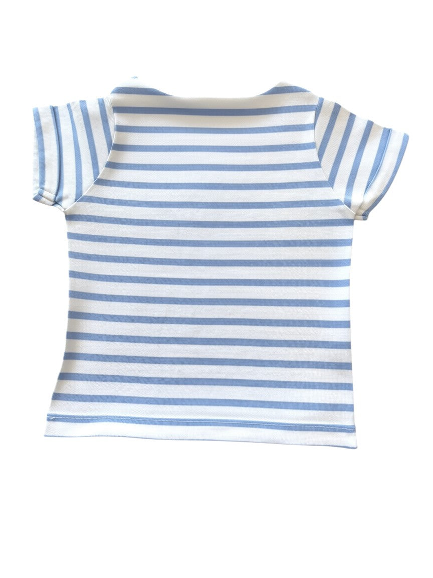 Jacadi Light Blue & White T-Shirt (12M)