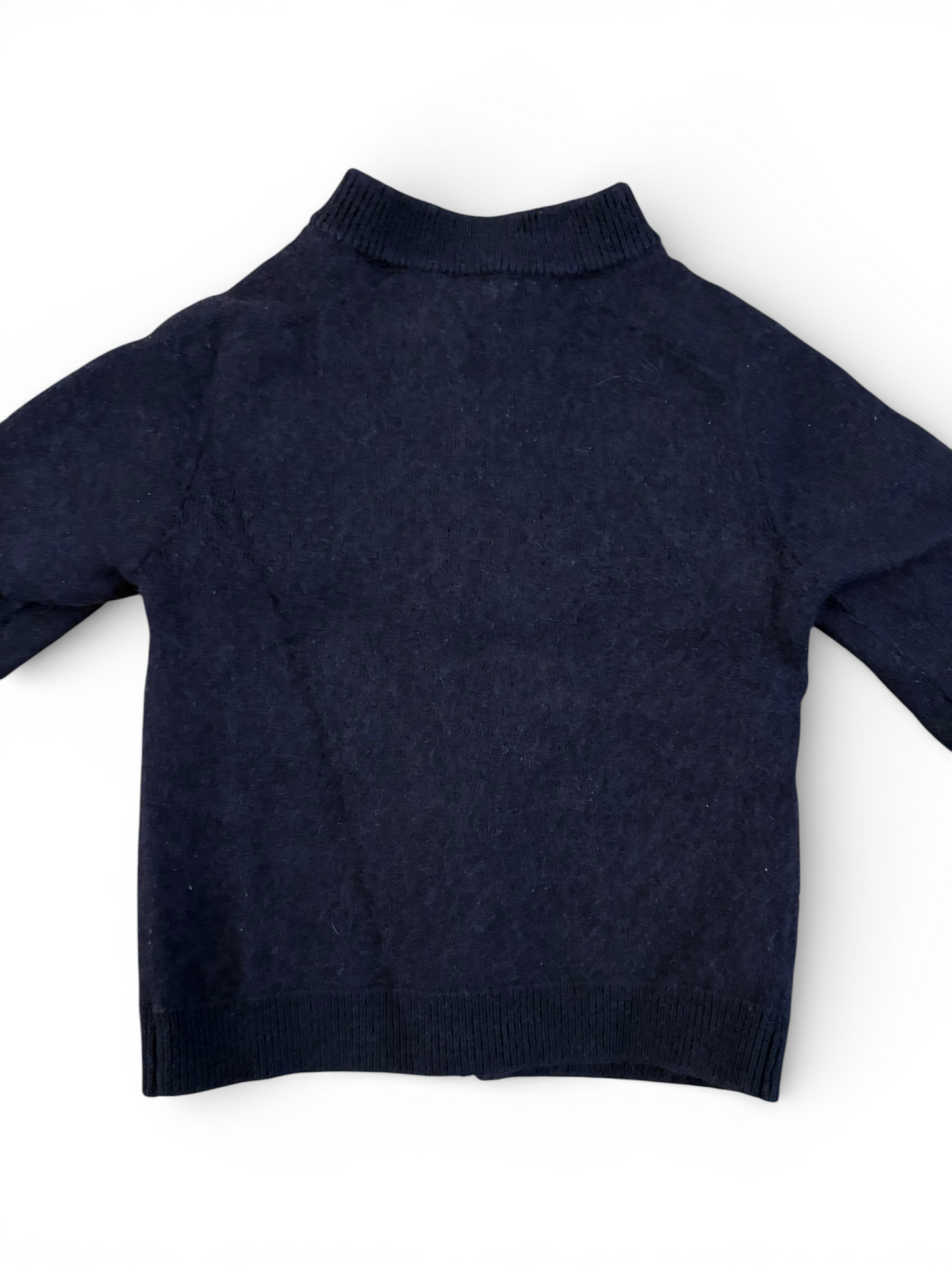Jacadi Navy Quilted Zip Cardigan (24M)