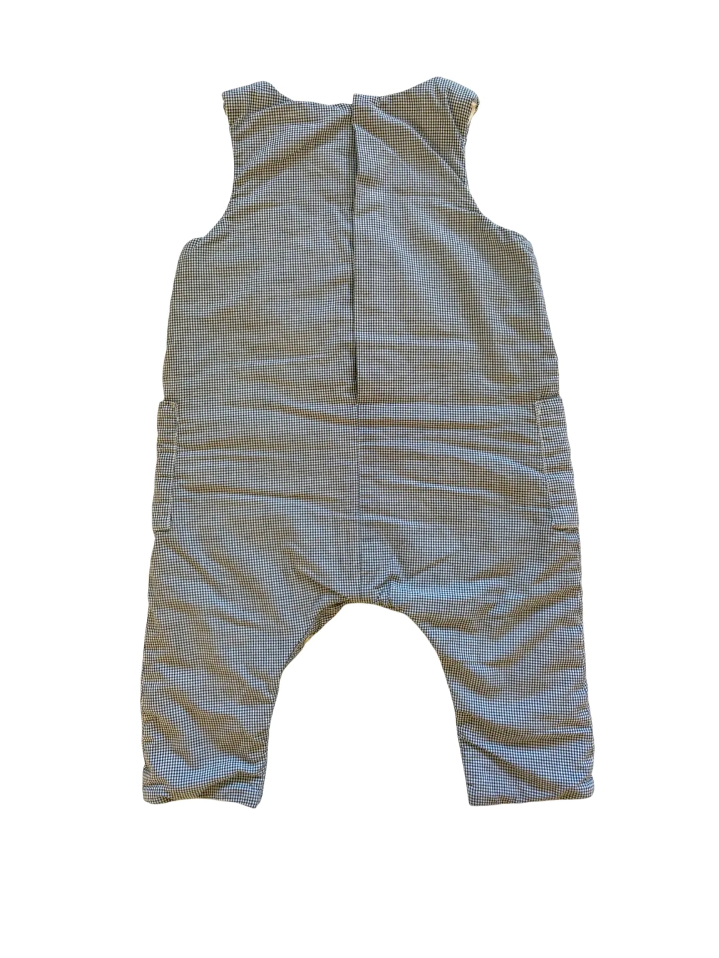 Jacadi Navy Gingham Overalls (6M)