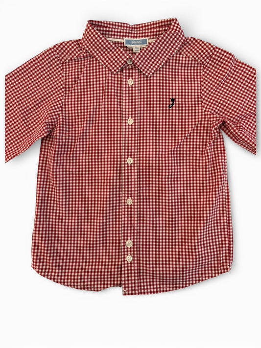 Jacadi Red Gingham Shirt (3Y / 96)