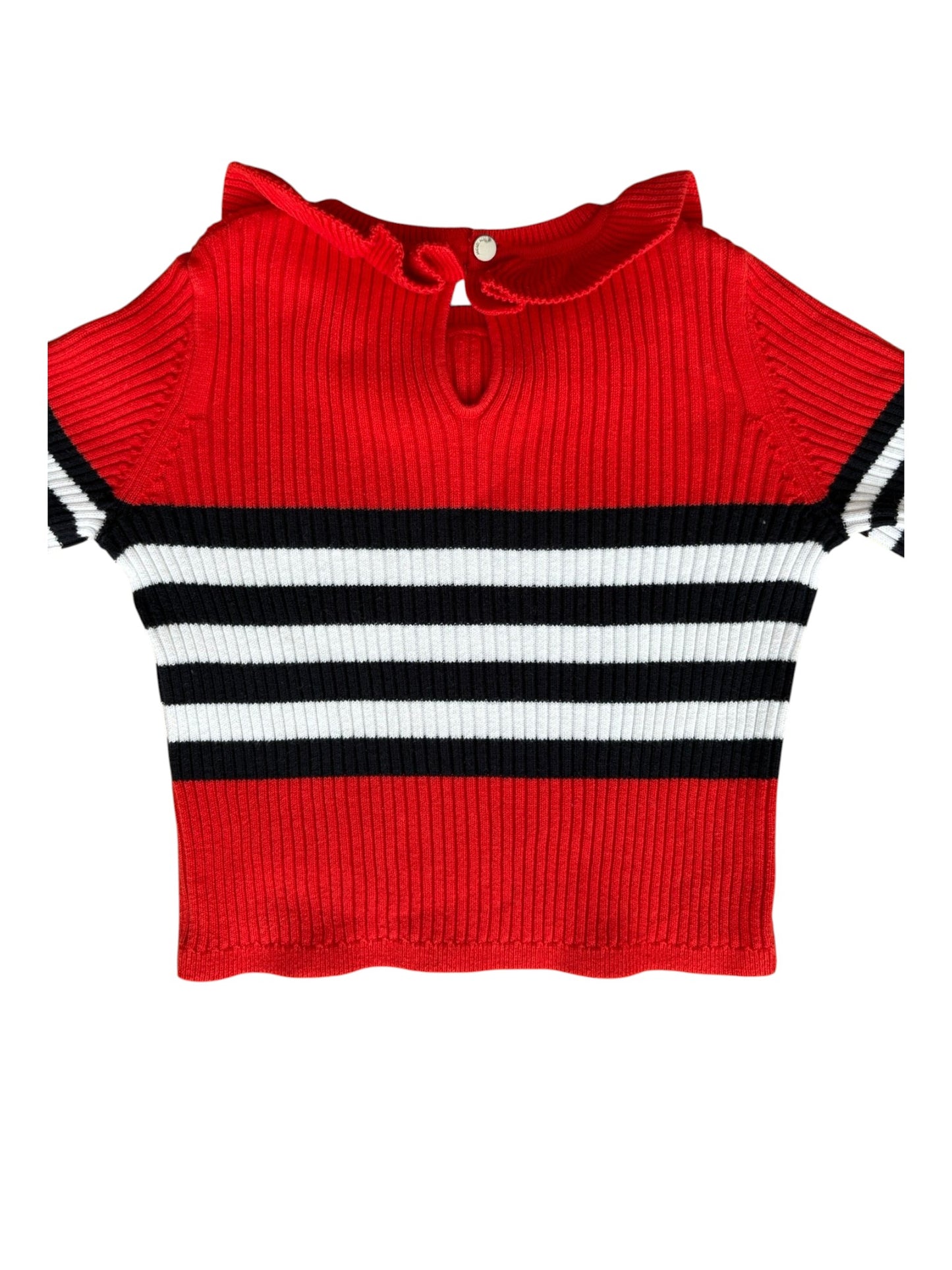 Haut en maille côtelée rouge Jacadi (3 ans)
