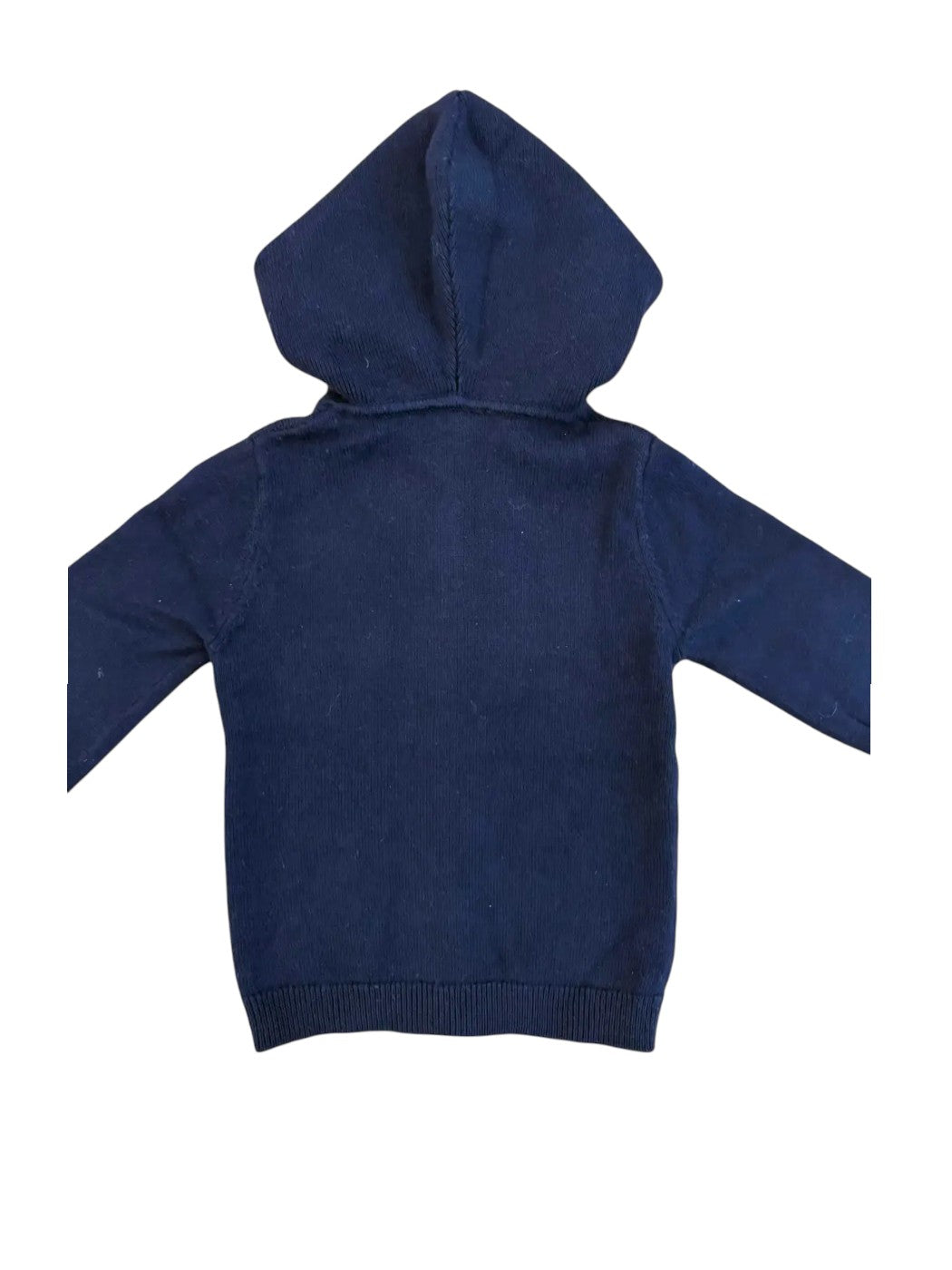 Jacadi Navy Hooded Zip Cardigan size 3Y / 96 - second hand baby clothing