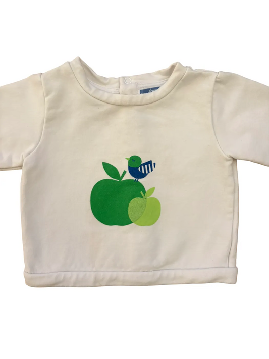 Jacadi Cream Apple Sweatshirt (12M / 74)