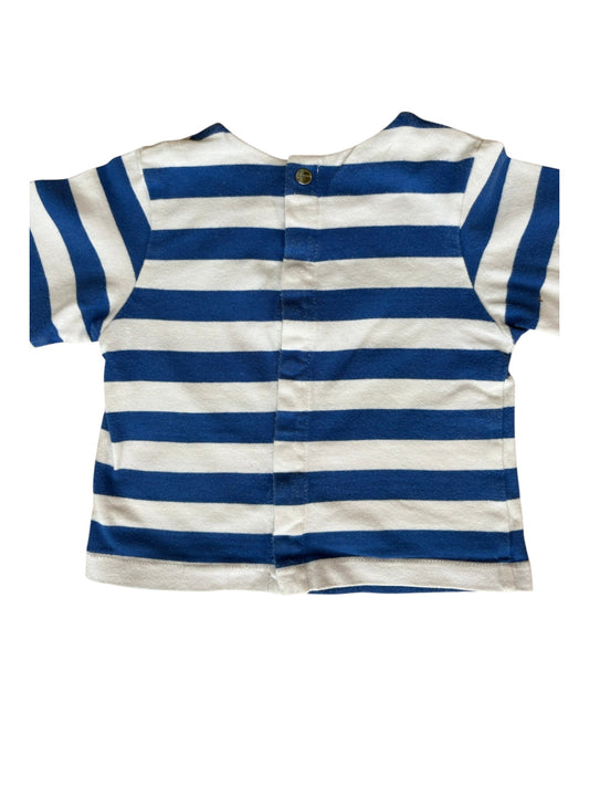 Jacadi Blue & White Striped T-Shirt (12M)