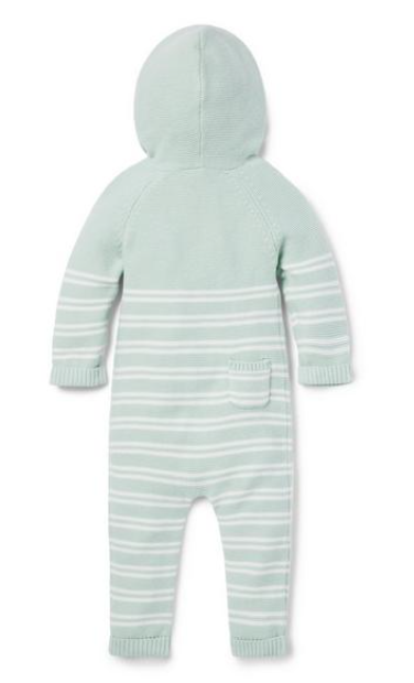 Janie and Jack Green Striped Knitted Romper (3-6M)