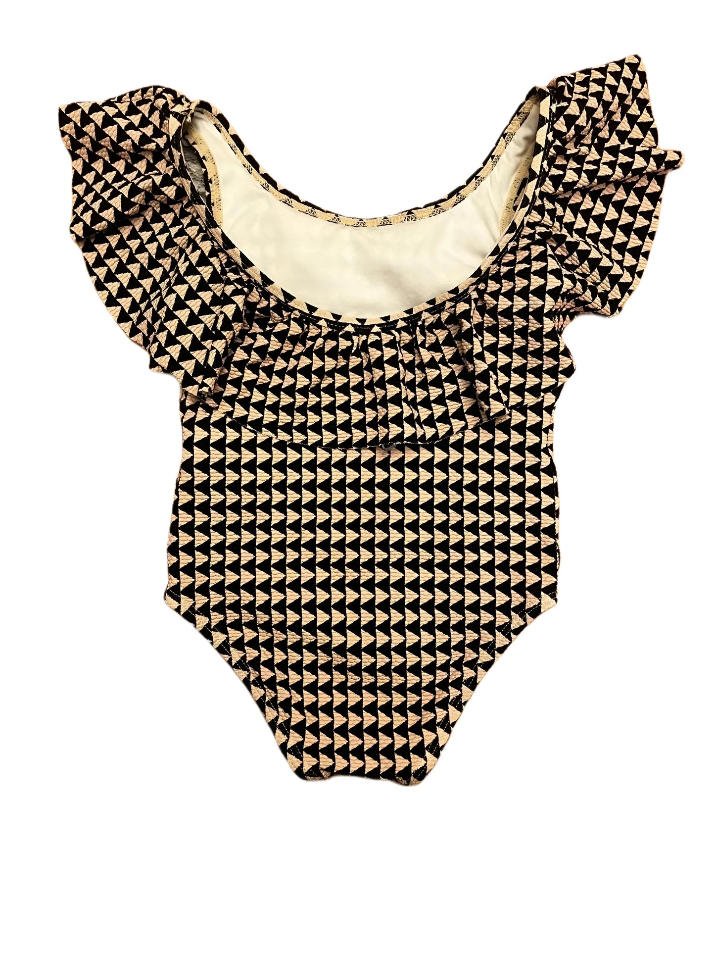 Janie and Jack Black & Khaki Swimsuit (2T)