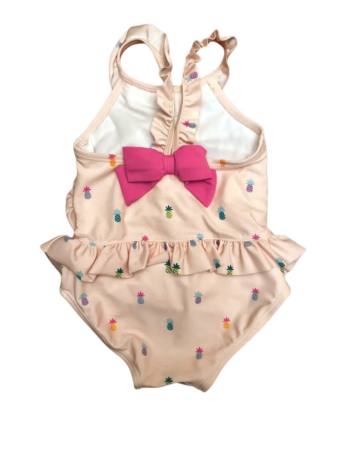 Janie and Jack Pink with Pineapples Swimsuit (12-18M)