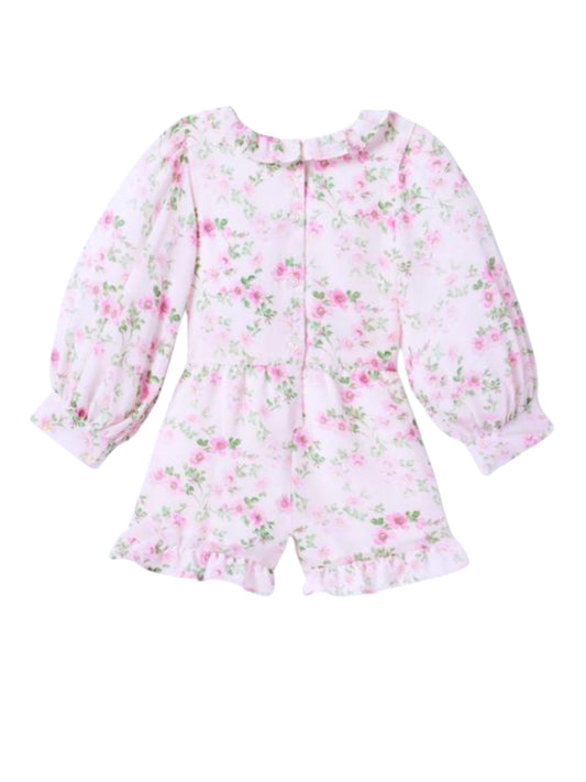 Janie and Jack Pink Floral Romper (12-18M)