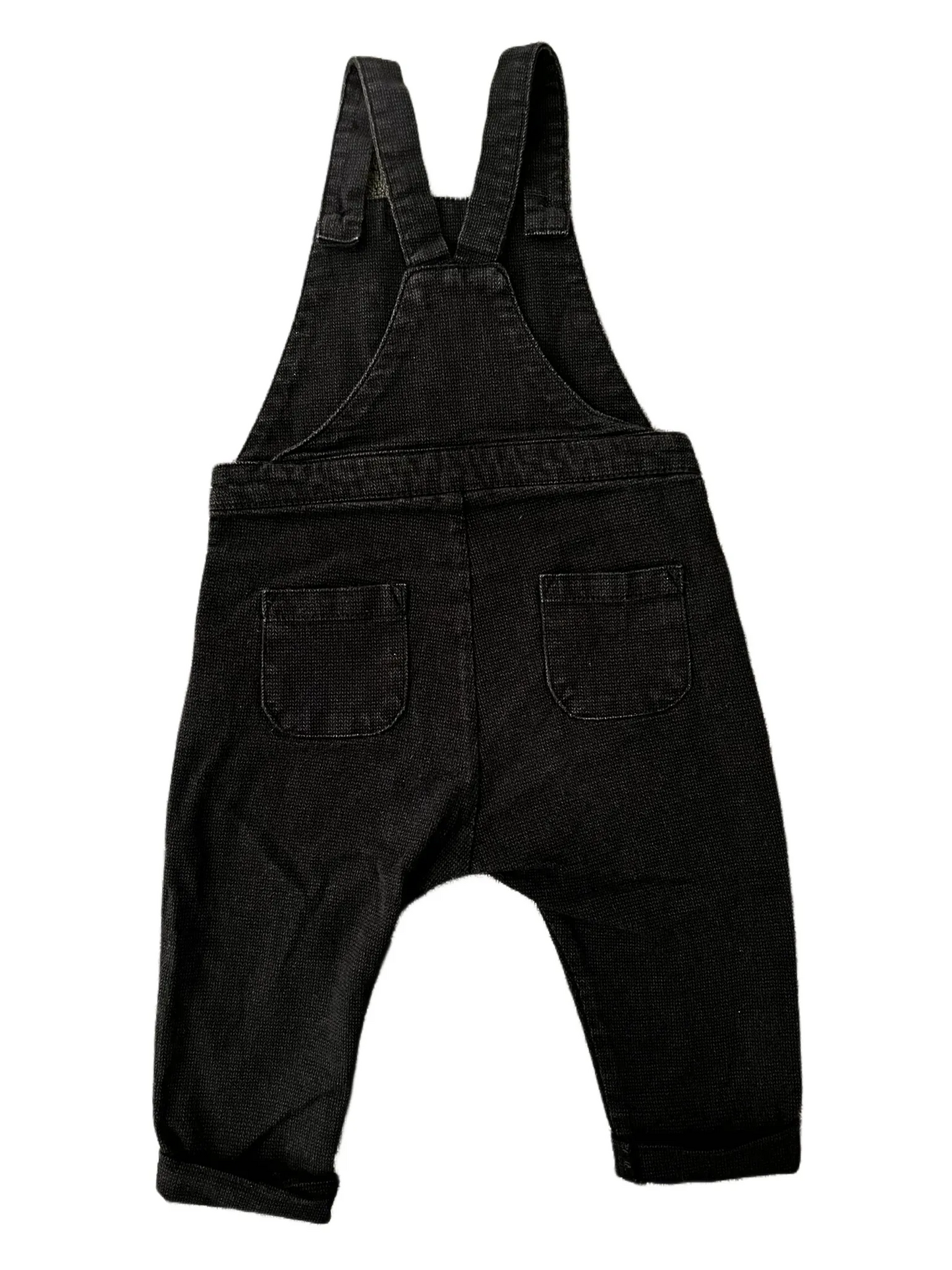 Kiabi Blue Herringbone Overalls (24M)