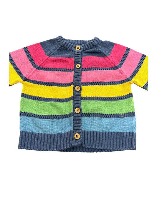 Kite Multi-Color Stripe Cardigan (9-12M)