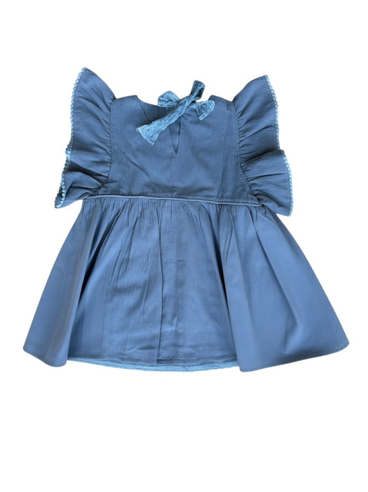 Louise Misha Navy Sleeveless Ruffle Dress size 2Y - second hand baby clothing