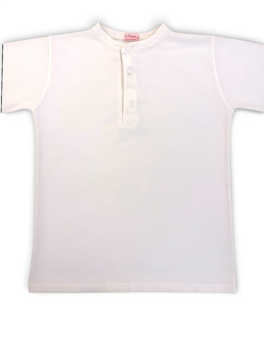 La Coqueta White Henley Top (9Y)