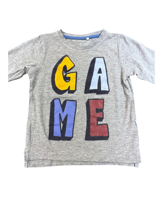 Name It Grey “Game” Long-Sleeve T-Shirt (4Y)
