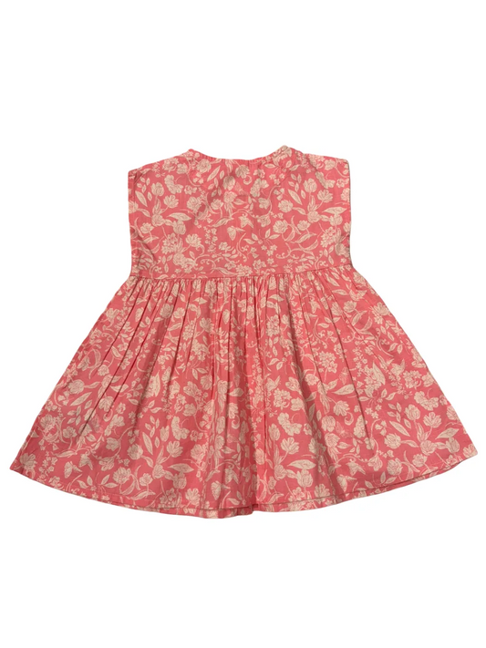 Next Coral Floral Dress (3-6M)
