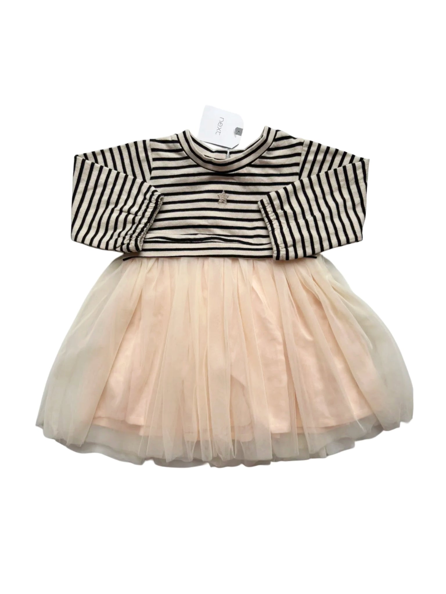 Next Striped Tulle Dress 3-6M Second Hand €8 Blueberry - Main Image