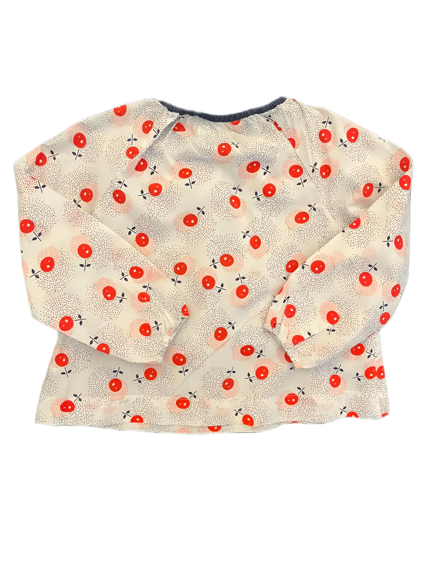 Obaïbi Blue & Red Poppies Cotton Blouse (23M)